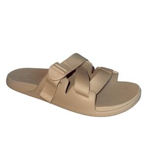 Chaco Women's Beige Taupe Tan Chillos Slide Adjustable Comfort Sandal - 8